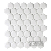 Новая коллекция 3D мозаика из переработанного стекла с белым шестиугольником